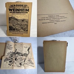 1945 A GUIDE THROUGH WEINHEIM: The Town With Two Castles w/Map - Original, RARE! - Bild 1 von 24