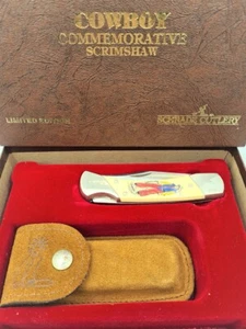 RARE LB7 SCHRADE CUTLERY USA LIMITED EDITION POCKET FOLDING KNIFE - COWBOY - Picture 1 of 7