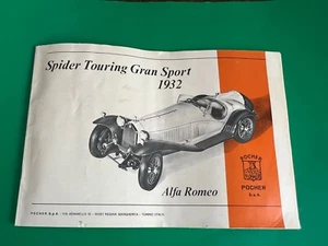 POCHER 1/8 K73 ALFA SPIDER ASSEMBLY MANUAL GOOD CONDITION - Picture 1 of 1
