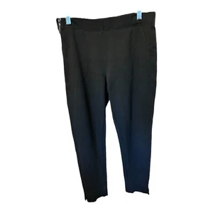 Woolrich Women’s Medium Pants Jet Black Rayon Nylon Spandex Side Zip Comfy - Picture 1 of 10