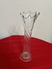 Antique Dugan Twisted Rib Glass Spirited Glass Vase 11”