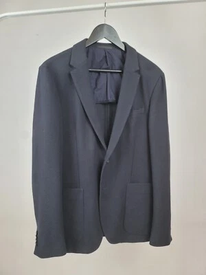 Ermenegildo Z ZEGNA 蓝色半衬里西装外套衬衫夹克,尺寸 50 IT / 40 US — 第 1/4 张图片