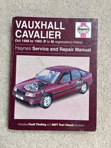 Vauxhall Cavalier Haynes Manual - 1988 to 1995 (F to N Reg) Hardback Petrol - Picture 1 of 3