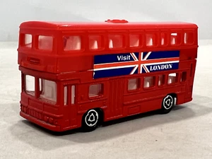Majorette No 286 British Bus London Red 1/64 LOT OF 2 Versions Made In France - Picture 1 of 16