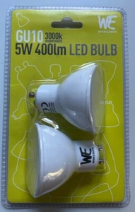 5w 400lm LED Bulbs GU10 3000k warm white indoor long life A+ Energy savings - Picture 1 of 3