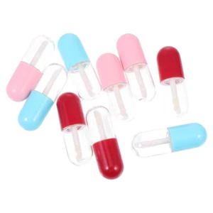 Tubo de brillo de labios 9 piezas botellas vacías recargables con frascos de muestra de varita - Imagen 1 de 12
