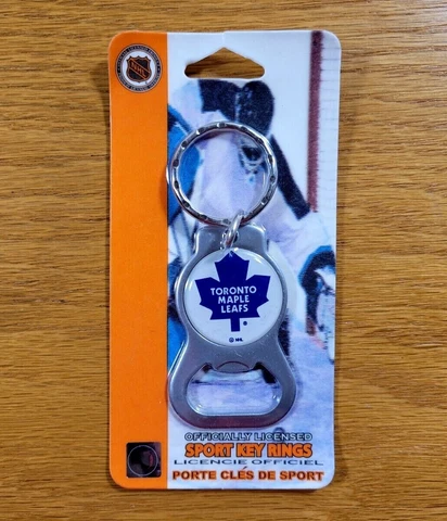 TORONTO MAPLE LEAFS Hockey Metal NHL Bottle Opener Key Ring Keychain - BRAND NEW Cover