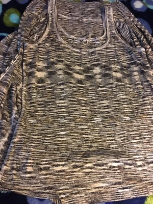 One Girl Who 2 Piezas Tanque XL Cárdigan Conjunto L Fiesta de Vacaciones Brillante Elegante Sexy Divertido Foto 1 de 4