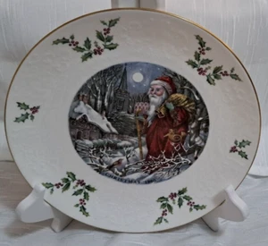 1980 Christmas Santa Claus Royal Doulton Tableware Plate - Bone China W/Box - Picture 1 of 9
