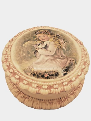 Gator Mold Co Inc 小饰品珠宝盒粉色/白色天使女孩-漂亮礼物!! — 第 1/2 张图片