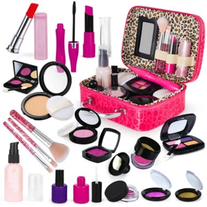 21Pcs Kids Makeup Kit for Girls Make Up Remover Real Washable Non Toxic Princess - Picture 1 of 14