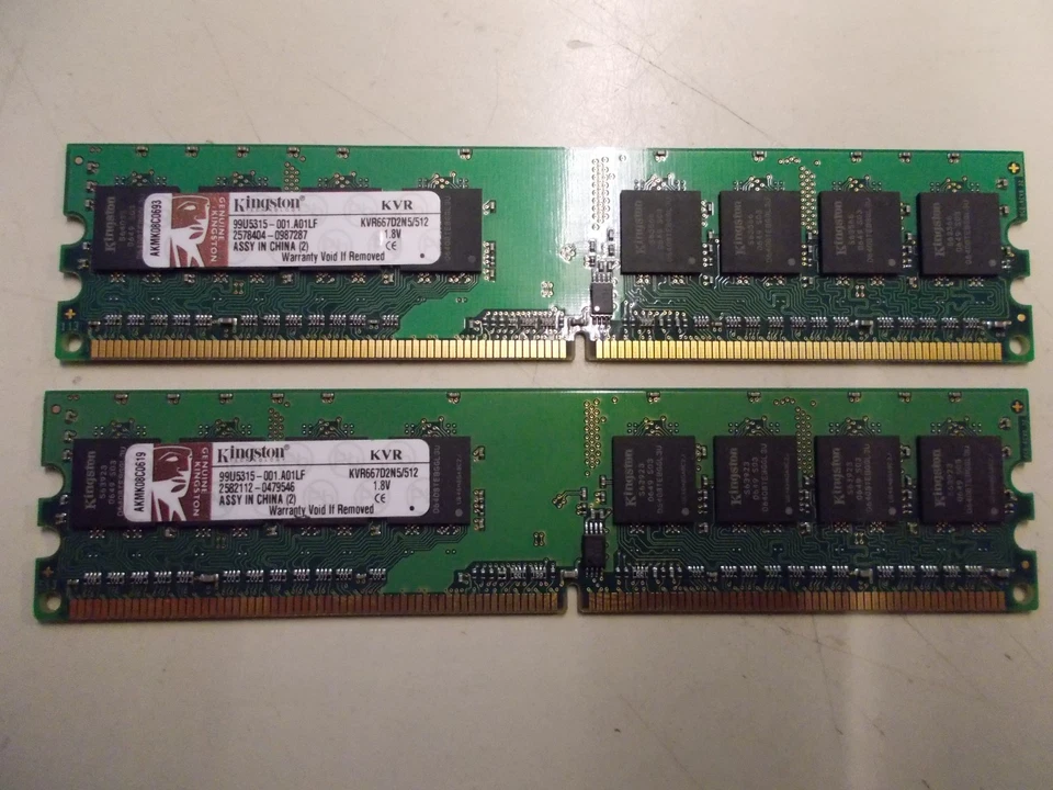 Kingston KVR667D2N5/512, 512MB, PC2-5300 (DDR2-667), SDRAM, 667 MHz, #SU139 - Image 1 of 1