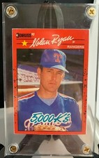 1990 Nolan Ryan 5,000 K's Baseball Card  Donruss 10