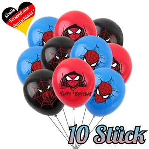 10 Spiderman Ballons ⭐ Kinder Geburtstag Deko Motto Party Latex Luftballons - Bild 1 von 6