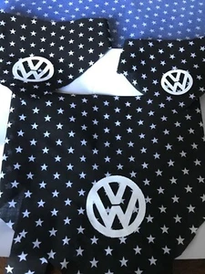 Star tie on bandana in black or navy blue. Size small £ 2.50 medium £4 large £5 - Picture 1 of 2