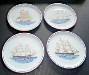 Mottahedeh Our Maritime Heritage Vista Alegre 4 Different Clipper Ship Plates - Picture 1 of 13