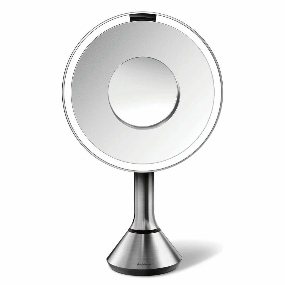 simplehuman ST3200 8 inch Round Sensor Mirror with 5x and 10x Magnification