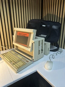 Compaq Portable III odrestaurowany z Gotek, kompaktową lampą błyskową, grami, plecakiem ISA itp. - Zdjęcie 1 z 24