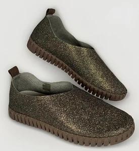 Isle Jacobsen Damen Tulpe Slipper Schuh Bronze Glitzer Plateau LIMITIERTE Auflage 40 / 9,5 - Bild 1 von 24