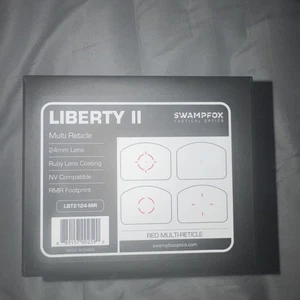 Swampfox Liberty II 1x24mmRed Multi-Reticle Reflex Sight RMR Footprint - Picture 1 of 4