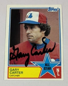 1983 Topps GARY CARTER HOF JSA BOLD SIGNED ALL-STAR Baseball Card #404 NM EXPOS - Picture 1 of 3