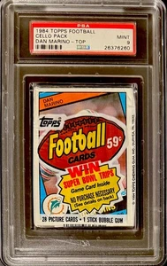 1984 Topps Football Cello Pack PSA 9 Dan Marino Rookie RC On Top Showing MINT - Bild 1 von 2