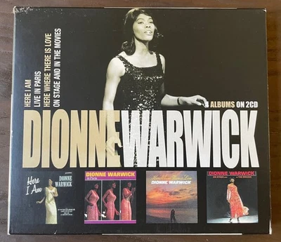 2CD set DIONNE WARWICK Here I Am/Live Paris/Here There Is Love/On Stage & Movies - Image 1 of 4