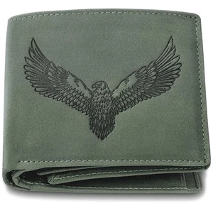 New Men's Genuine Leather Bi-fold Wallet Card Money Holder - Picture 1 of 6