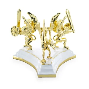 Imperial Gold Ton Metall Eier Kugel Ständer Halter Display - Bild 1 von 2