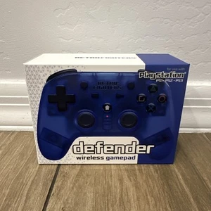 Retro Fighters Defender Wireless Gamepad Controller Blue PS1 - PS2 - PS3 - Picture 1 of 4