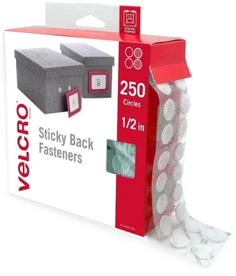 VELCRO Brand Dots with Adhesive | 250pk, White | Small 1/2 Inch Circles | St... - Image 1 of 4