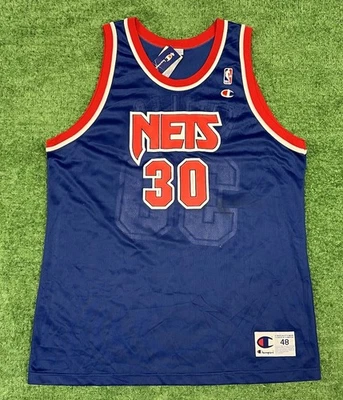 DS New Jersey Nets NBA Jersey Kerry Kittles Autograph Champion Size 48 Authentic - Image 1 of 4
