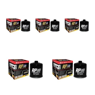 Paquete de 5 filtros de aceite RP para Kawasaki 1400 Ninja ZX-14R ABS/ZX1400F 2012 Foto 1 de 2