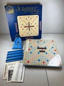 Vintage 1982 Scrabble Deluxe Edition w/ Turntable Base - Complete - No. 71 - Picture 1 of 24