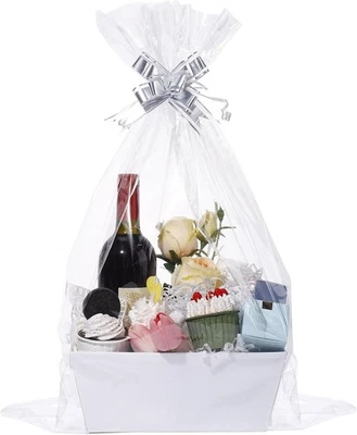 MADHOLLY 6 Juego de Cestas para Regalos Vacías - Resistente 1 Cuenta (Pack de 6), Blanco  Foto 1 de 4