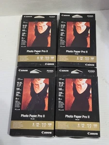 Posten/4 Canon Fotopapier Pro II Pixma Superhochglanz 4×6" 100 Blatt Tintenstrahl NEU - Bild 1 von 6
