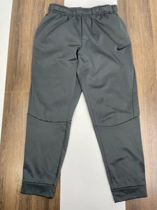 Nike Dri Fit Herren L grau Jogginghose Hose Jogger Fleece gefüttert Kordelzug Tasche - Bild 1 von 11