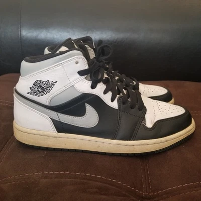 Zapatillas Nike Air Jordan 1 Mid White Shadow 554724-073 Talla 8.5 Foto 1 de 4