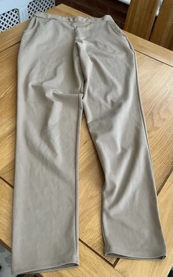 Boohoo Size 12 Camel Brown Jodhpur Style Pull On Tapered Leg Trousers.         a - Image 1 of 4