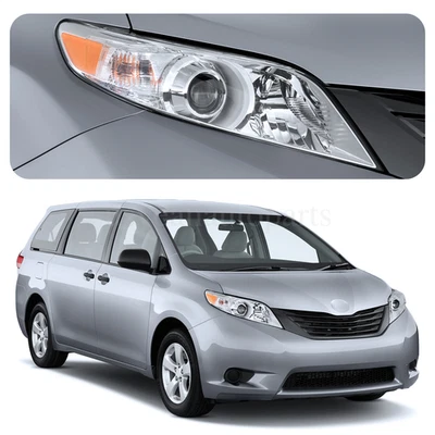 For 2011-2013 Toyota Sienna Headlight Assemblies Chrome Housing RH Foto 1 de 3