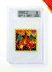 Pokemon BGS 5 Charmander Evolution Line Prism Toppu Seal Gum 3 1998 Japanese - Picture 1 of 3