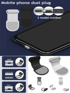 1 Stück Silikon-Staubstecker-Ladeanschluss-Schutzhülle Für Smart Iphone Typ ︴ - Photo 1/13