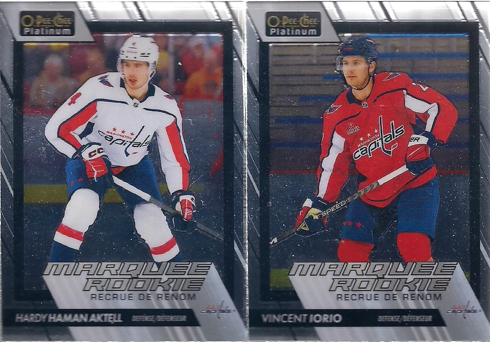 WASHINGTON Capitals 2 Card Lot OPC Platinum Marquee Rookie Aktell & Iorio - Image 1 of 1