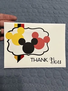 Disney inspirierte Mickey Mouse Dankeskarte 12er Set mit Umschlag handgefertigt - Bild 1 von 1