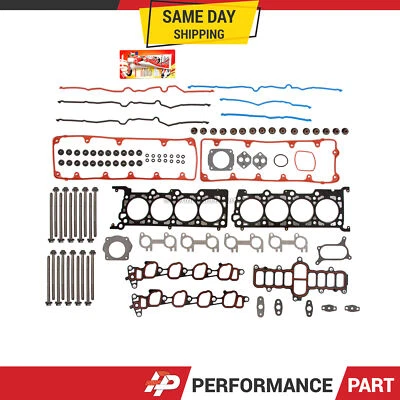 Juego de pernos de junta de culata para 02-11 Ford Crown Victoria Lincoln Mercury 4.6 SOHC 9VW Foto 1 de 4