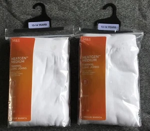 2 Packs Marks & Spencer Boys Long Johns Thermal Medium Warmth Age 13 - 14 yrs - Picture 1 of 4