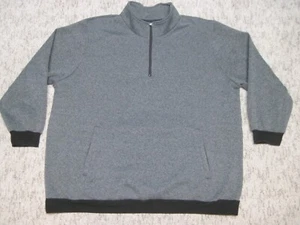 Kingsize Herren 5XL Big 1/4 Zip Pullover Sweater Grau - Bild 1 von 10