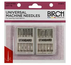 Birch Universal Machine Needles - Assorted sizes - 10 pack - Picture 1 of 1