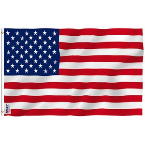 Anley Fly Breeze 3x5 Foot American Flag US Flag USA Flags 3x5 Foot & 4x6 Foot - Picture 1 of 7
