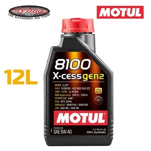 12 Litri Olio Motore Auto MOTUL 8100 X-CESS GEN2 5W40 5W-40 5W 40 4T 4 TEMPI - Foto 1 di 1